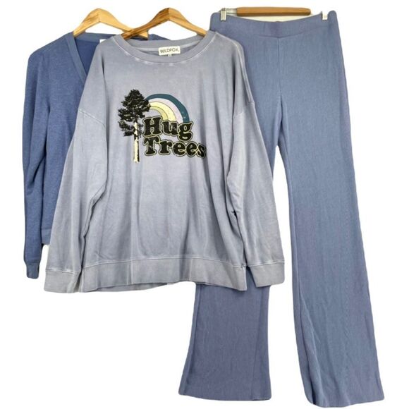 Wildfox Tops - -Wildfox Sweatshirt and Pant 3 Piece Set NWT L